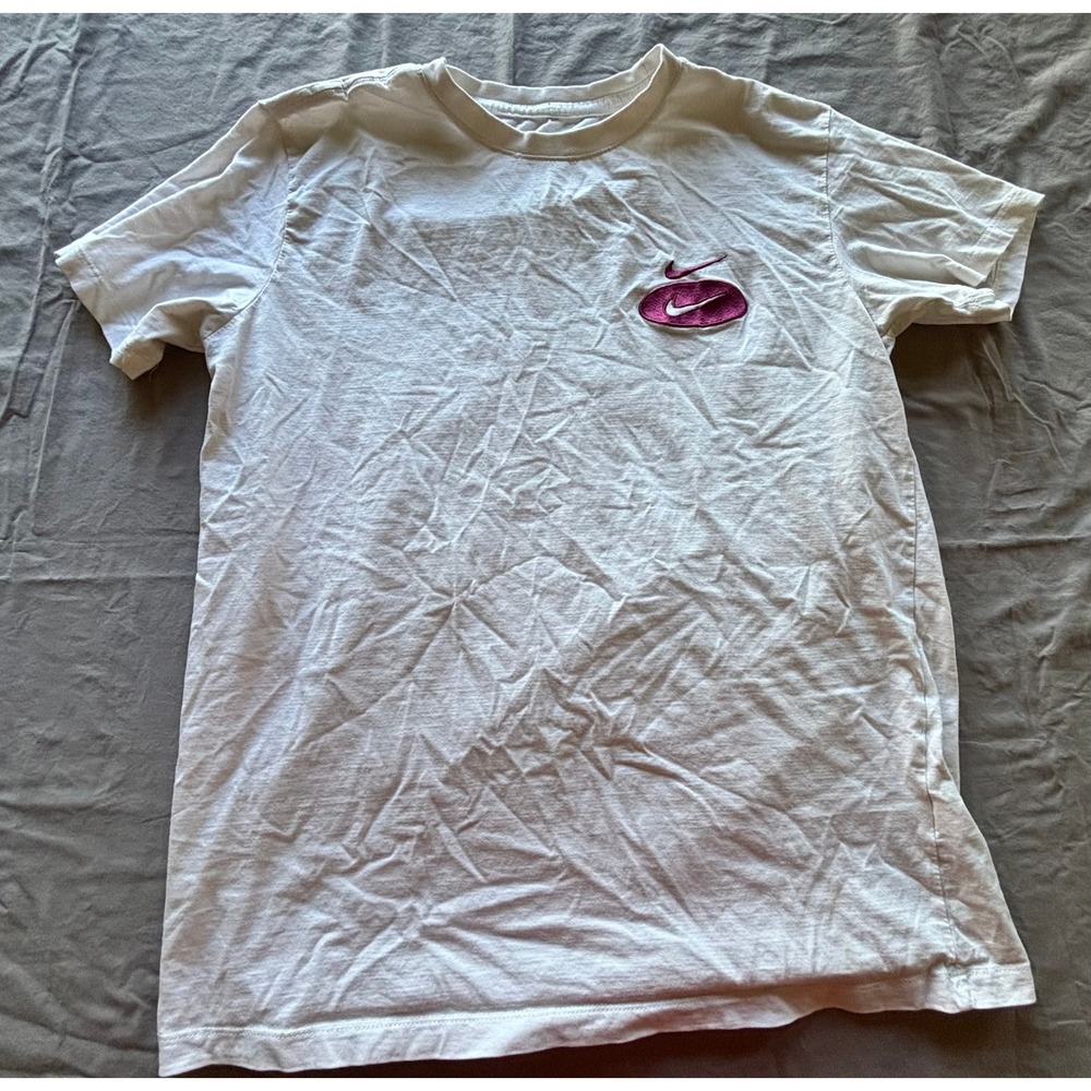 Nike The Nike Tee White Short Sleeve Double Swoosh Logo Graphic T-Shirt XL
